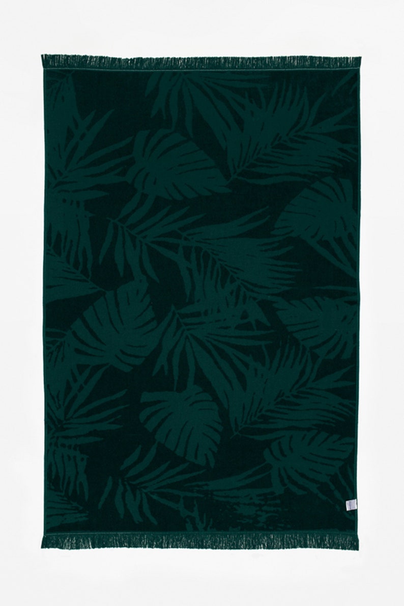 dark green beach towel