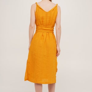 Linen Dress, Linen Dress With Pockets, Linen Dresses for Women, Summer Linen Dress image 3