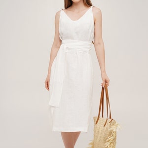 Linen Dress, Linen Dress With Pockets, Linen Dresses for Women, Summer Linen Dress image 6