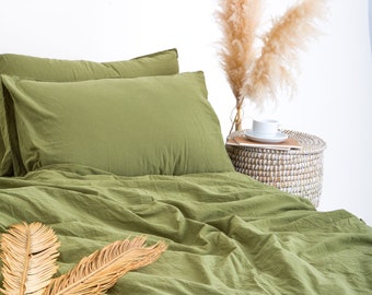 QSH Copripiumino King Size In 100% Cotone Lavato | 3 Pezzi Con Volant | Blu Fiordaliso, Stile Rustico Shabby | 260x240 Cm