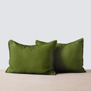 2 Pillow cases Set, StoneWashed Linen, Soft, Stylish, Pillow Shams 20X30