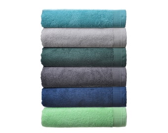 Bath Towel Set 600 grm, 2 Pieces Set: Bath and Face Towel, 100% Natural Terry Cotton, Soft Touch, Super Absorbent