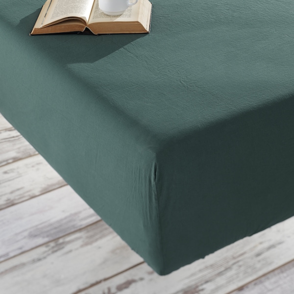 Dark Green Linen Sheets Etsy