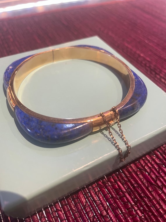 Lapis Lazuli 14K Gold bangle