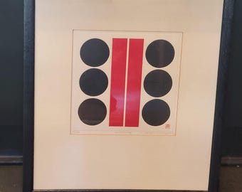 Vintage Original Woodblock Print by Haku Maki signed framed numbered 67/202