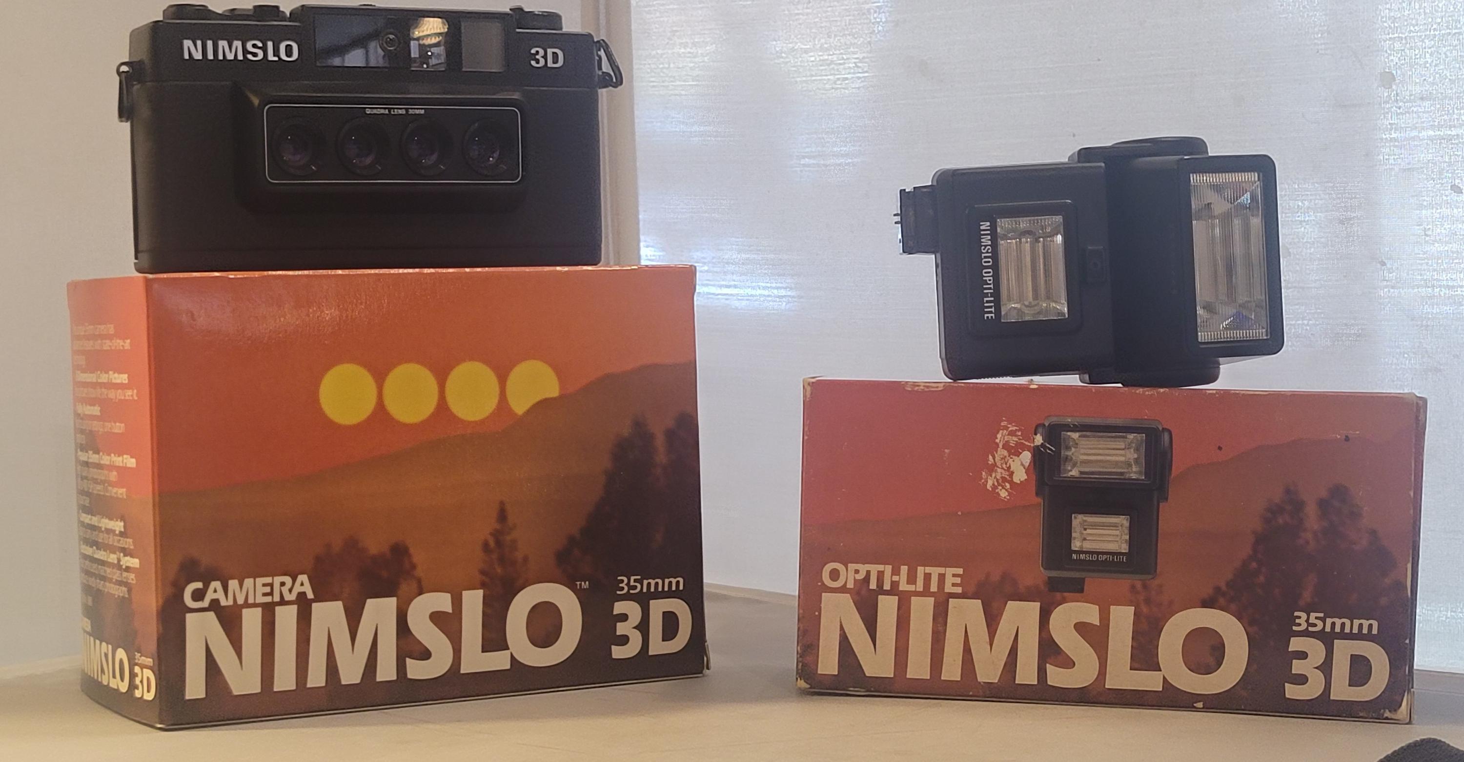 Fabulous Vintage Nimslo 3D 35mm Camera & OPTI-LITE Nimslo 3D