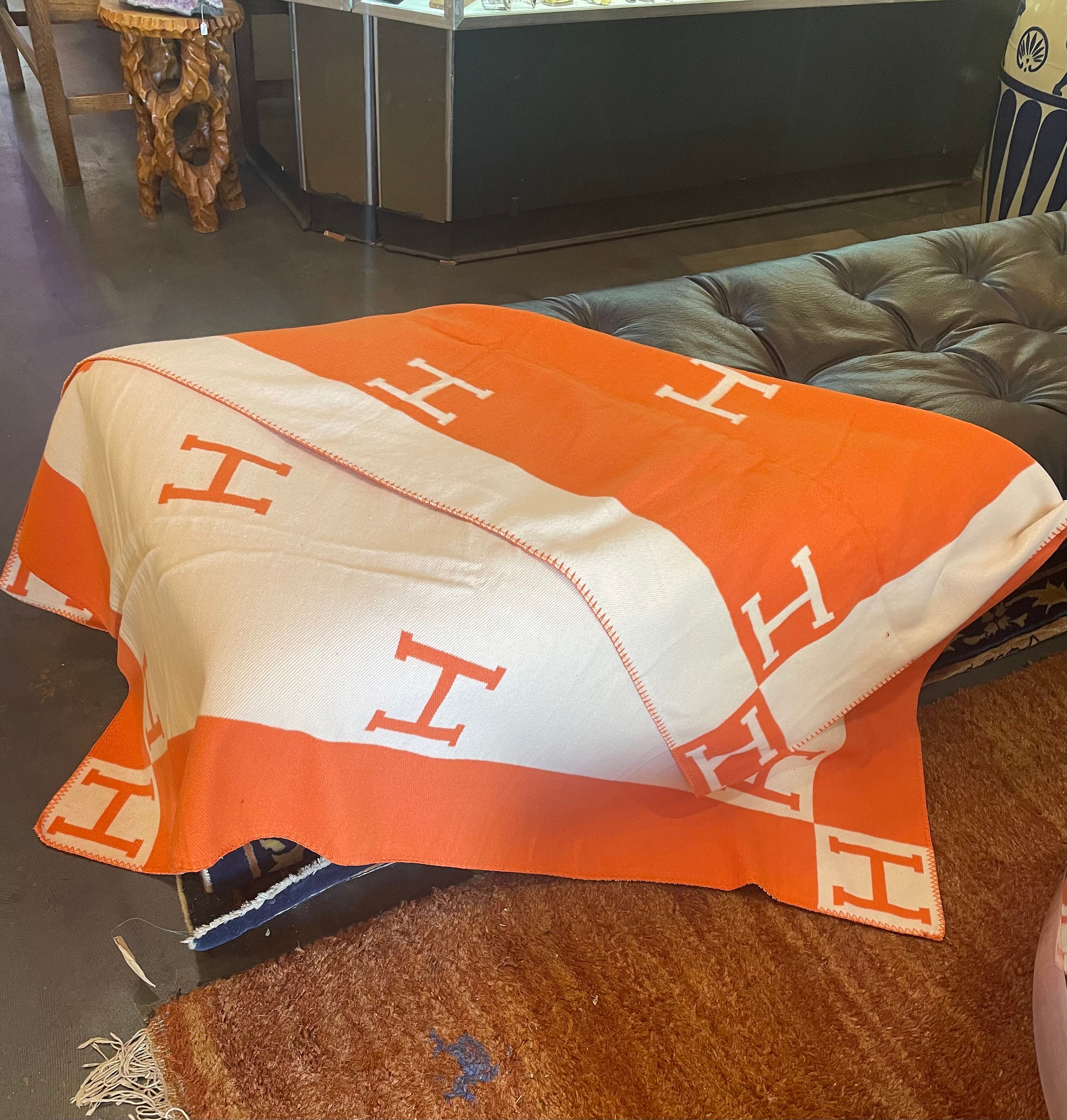 Hermes Orange Blanket