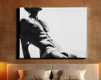 Designer Tribute | Monochrome Muscularity | “IN-KLEIN” Portrait Art Piece