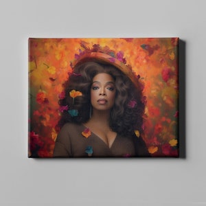 Media Mogul Homage Artwork Oprah-Inspired Modern Mona Lisa Decorative Piece image 3