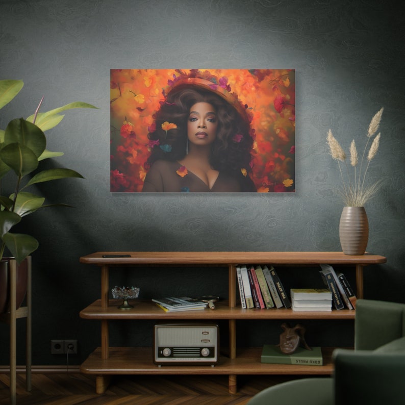 Media Mogul Homage Artwork Oprah-Inspired Modern Mona Lisa Decorative Piece image 7