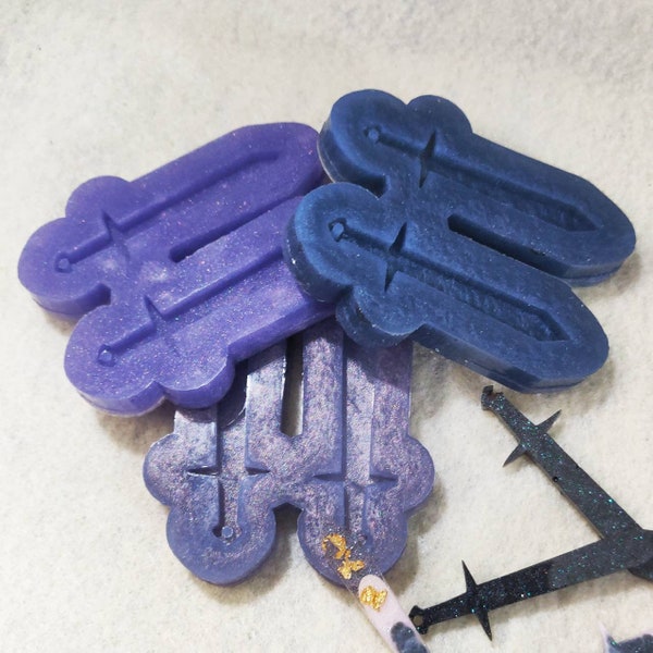 Long Sword Jewelry Silicone Mold, Mini Sword, for Epoxy Resin Art, Earrings, Charms, Pendants, Silcone Craft Mold