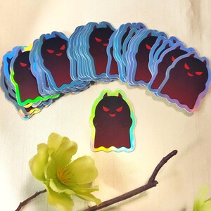 Devil Ghostie Pegatina de vinilo holográfico