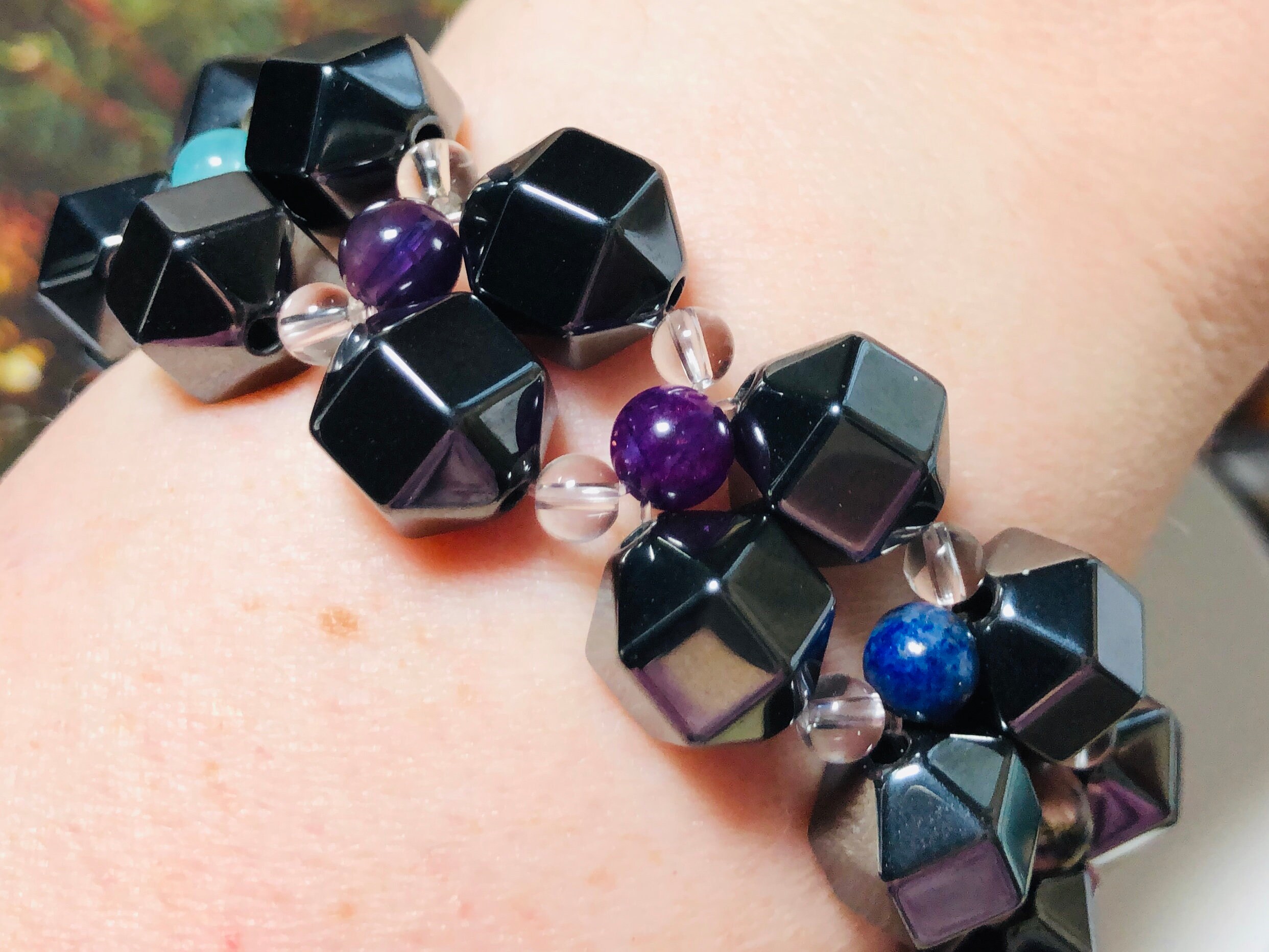 Huntingtons Double Holistic Bracelet Heavy Weighted Etsy