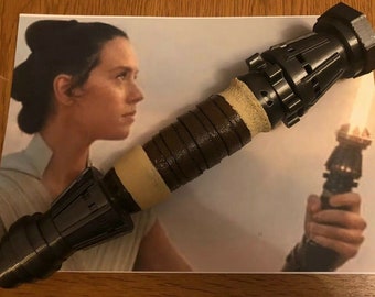1:1 Scale - 3D Printed Rey's Lightsaber Hilt Cosplay/Prop/Collectable