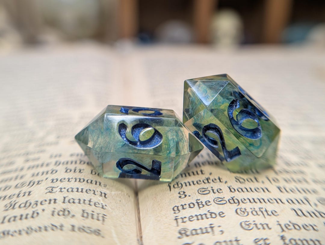 2d6 Blue Fey - 2d6 Dice Set TTRPG Dnd - Etsy
