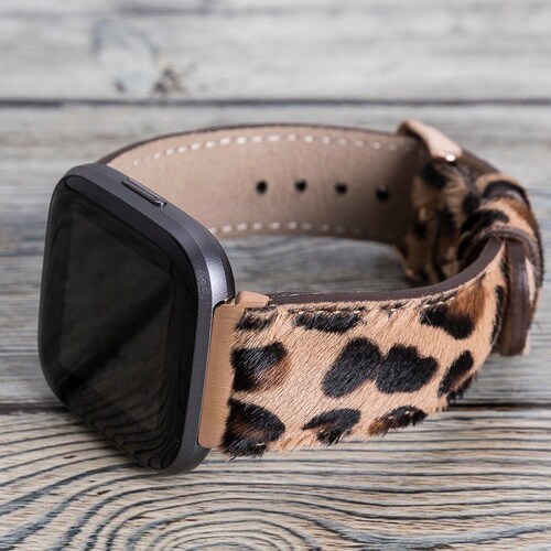 leopard print fitbit versa band