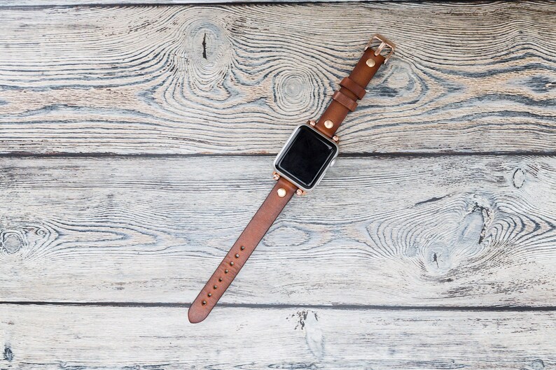 Premium Leather Apple Watch Band Custom iWatch Strap 38mm Etsy