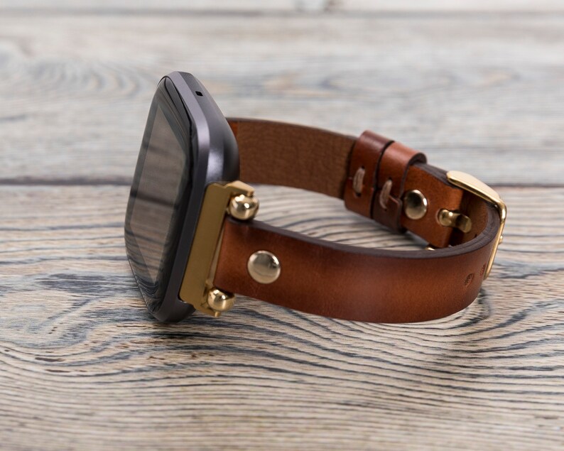 Fitbit Versa 2 Leather Watch Band Rose Gold Fitbit Versa | Etsy