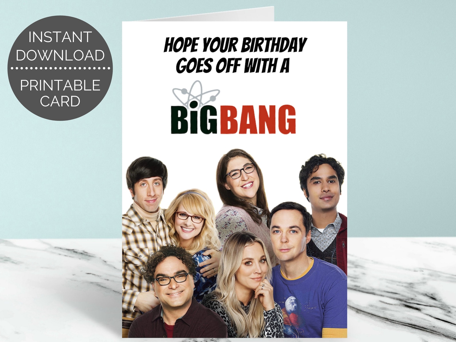 Big Bang Theory Birthday Card Hope Your Birthday Goes Off | Etsy