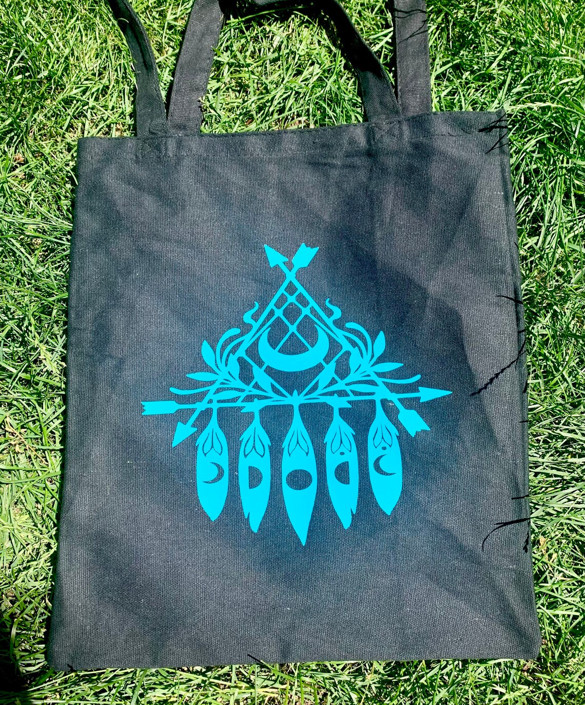 Black tote bag canvas tote bag Etsy