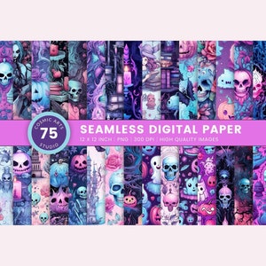 Pastell Halloween Tumbler Wrap Bundle, Pastel Goth Halloween PNG, Halloween Digital Papiere, Kawaii Halloween Digital Patterns Kommerzielle Nutzung
