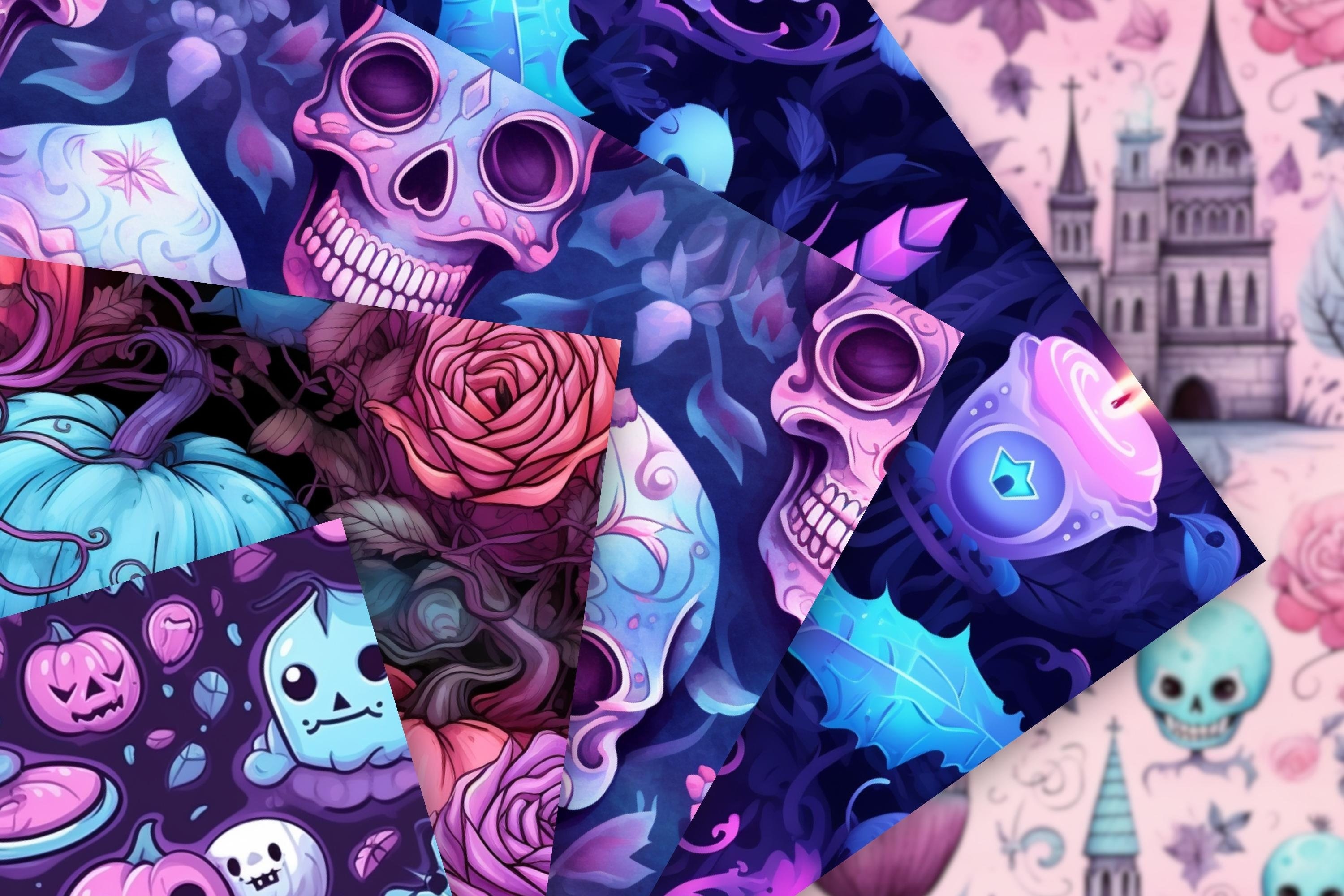 Pastel Halloween Tumbler Wrap Bundle Pastel Goth Halloween Etsy