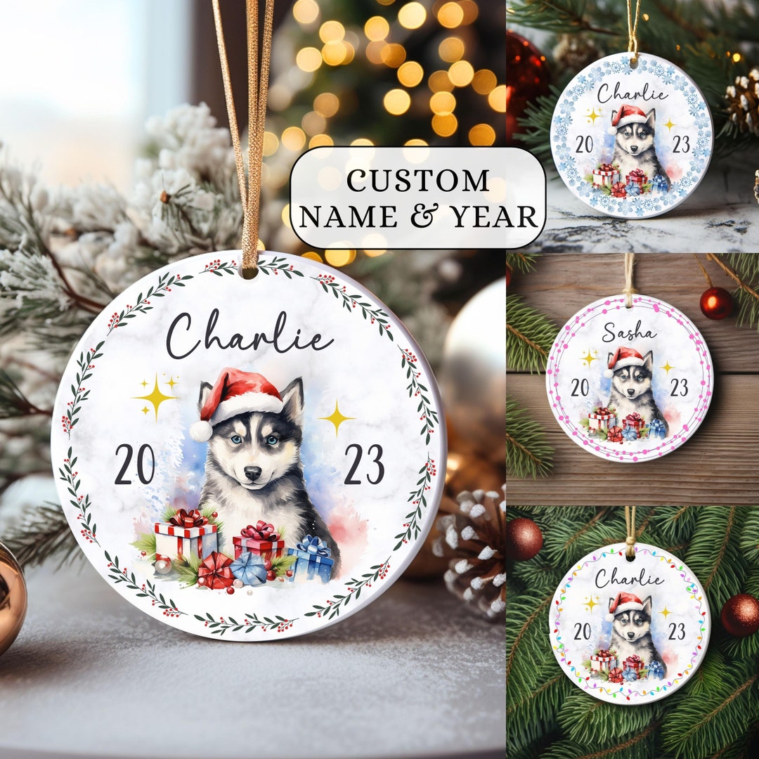Husky Christmas Ornament Husky Custom Ornament Gift Husky Etsy
