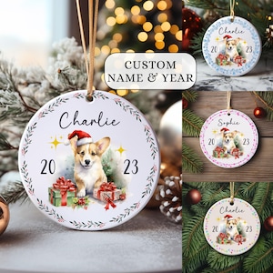 Corgi kerstornament, Corgi ornament cadeau, Corgi minnaar cadeau voor Corgi moeder