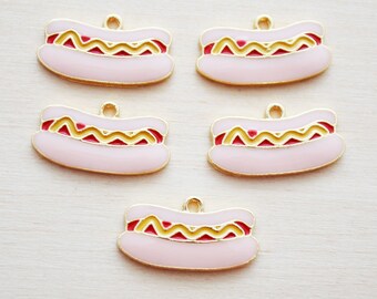 Jelly Bean Hot Dog Translucent Mixed Colours Fake Food Resin Cabochon Decoden Slime Charms Beads Embellishment