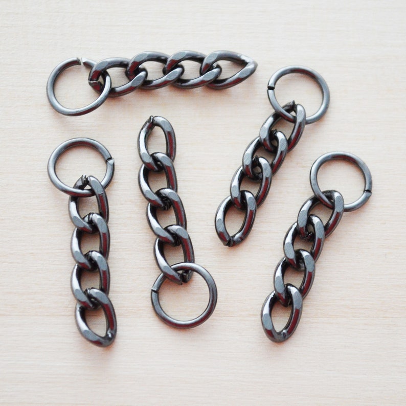 Gunmetal Chain for Keychains Key Rings for Jewelry Making Etsy
