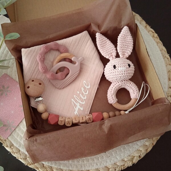 Handgefertigte Geburtsbox, personalisiertes Geschenk für Baby