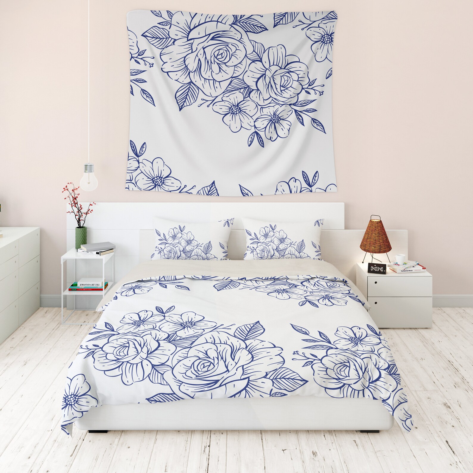 Roses Tapestry Bedding Set Duvet Cover Full King/queen/twin Etsy
