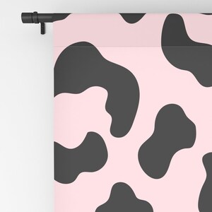 Cortinas de guepardo negro y rosa cortinas de leopardo sheer | Etsy