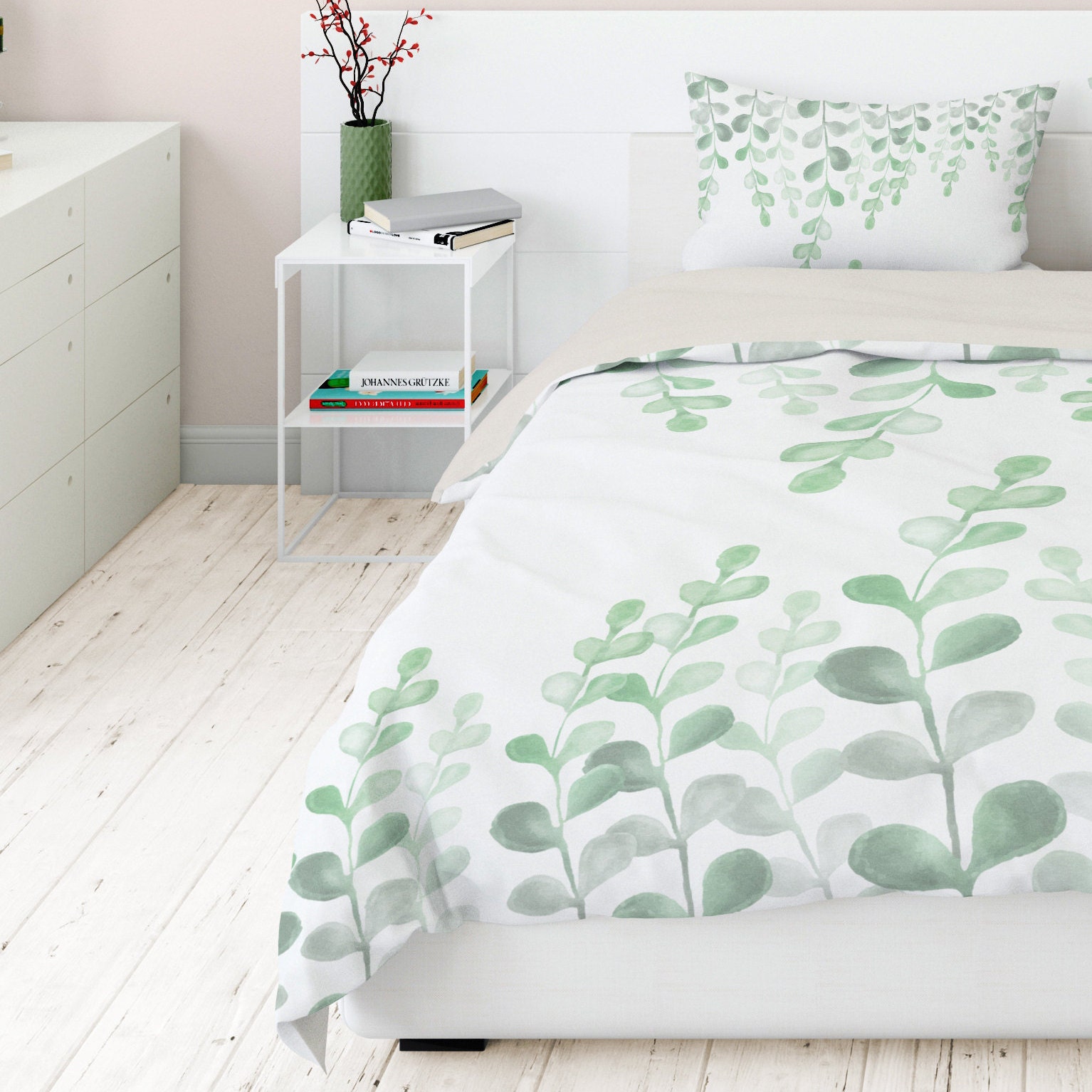 Eucalyptus Quilt Covers With Bed Pillowcase Boho Bedding Set Etsy