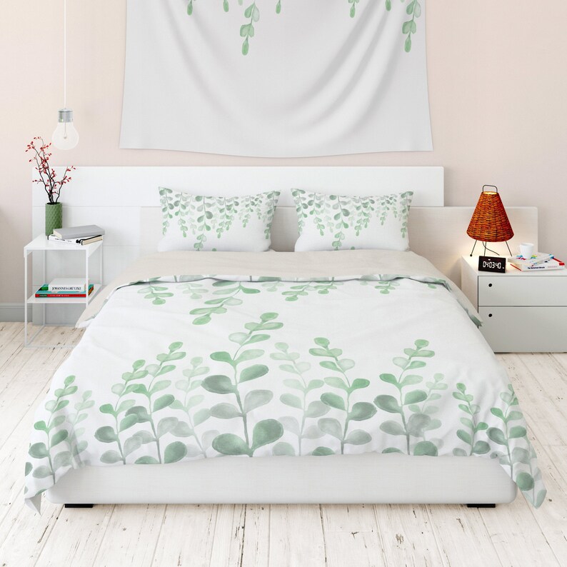Eucalyptus Quilt Covers With Bed Pillowcase Boho Bedding Set Etsy