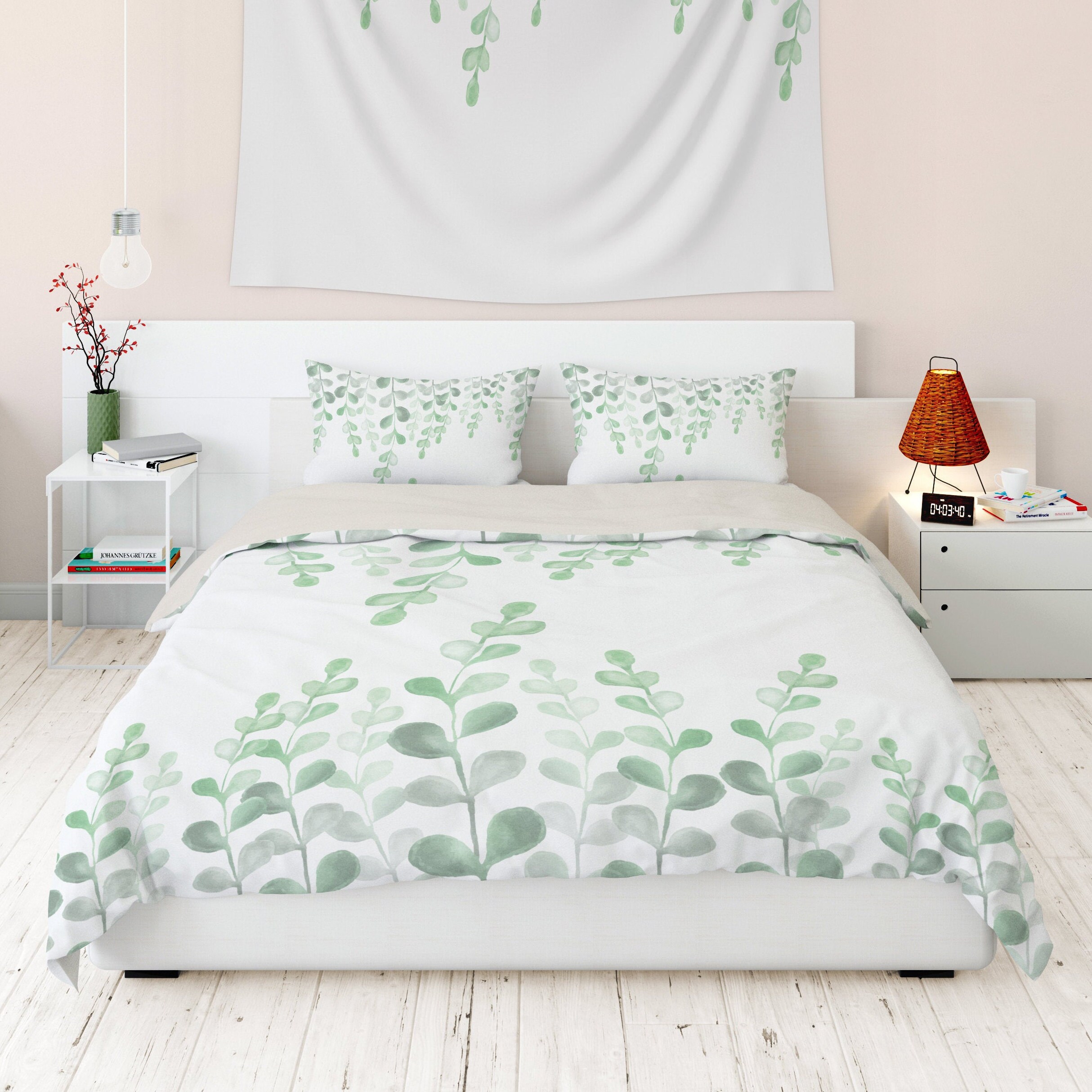 Eucalyptus Quilt Covers With Bed Pillowcase Boho Bedding Set Etsy