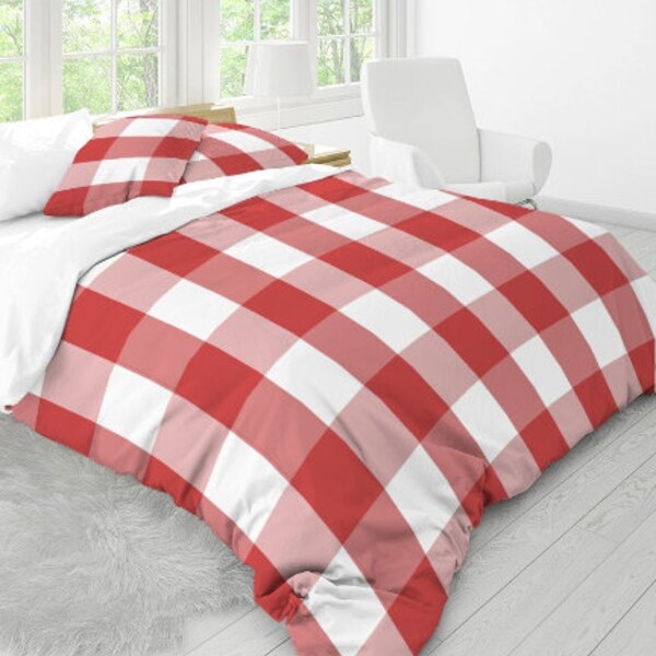 Red Duvet Cover Etsy