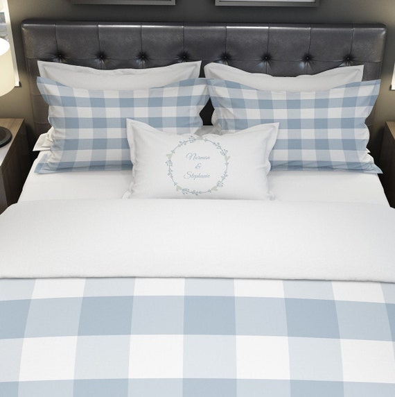Blue and clearance white twin comforter