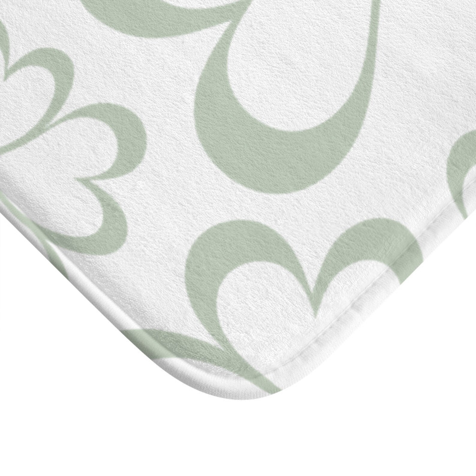 Sage Green Floral Bath Mat Boho Flawers Bath Rugs NonSlip Etsy