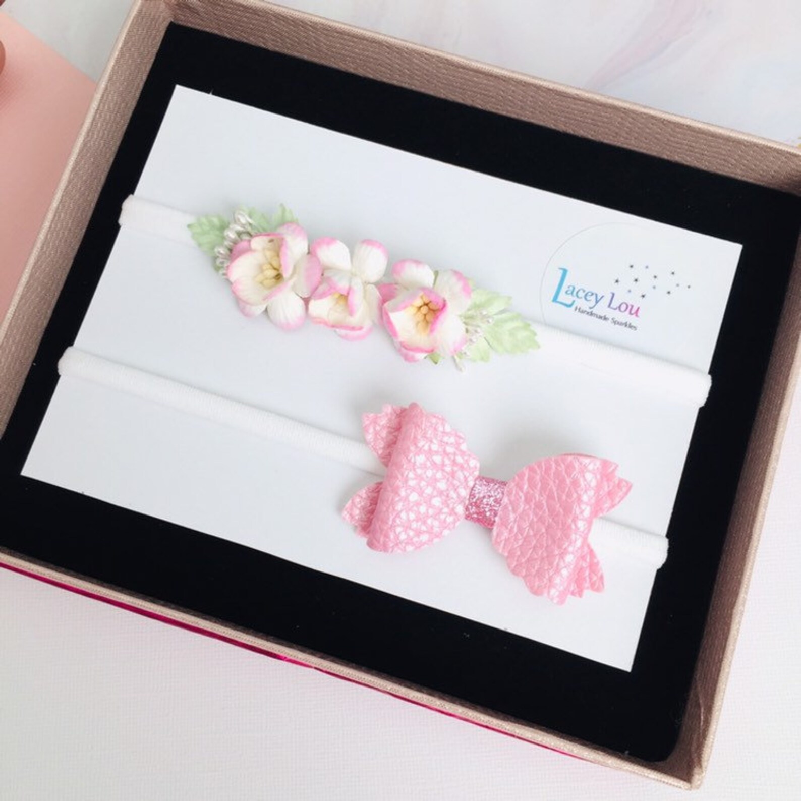 Baby Headband Set Newborn Headband Gift Box Set Baby Bow Etsy