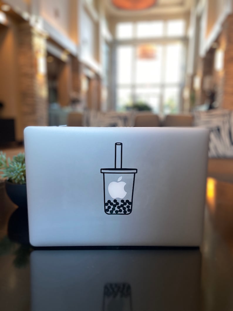 Rich Tea Computer Sticker Boba Milk Tea Macbook Laptop Decal Sticker | Etsy