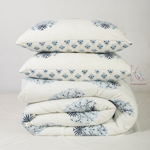 Cotton Duvet cover, block print duvet cover, cotton reversible quilt cover, blanket cover, indian duvet