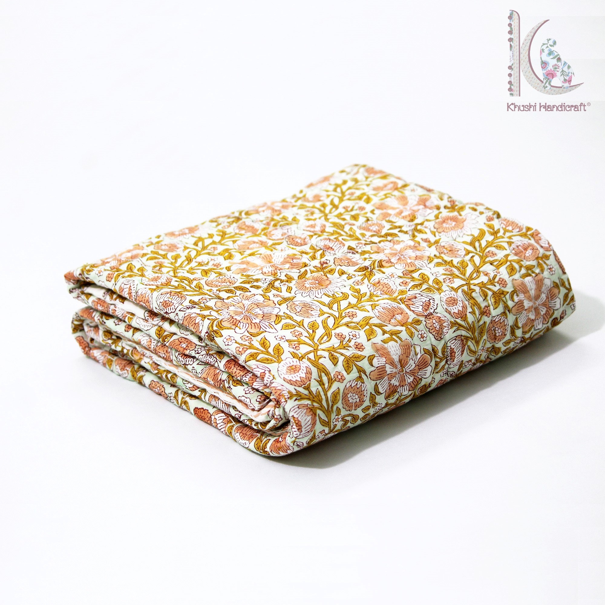 New Born Baby Blanket Hand Block Print Kantha Baby Quilt Sofy Etsy