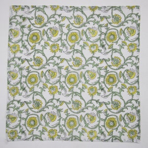 Baumwollstoff-Serviette indische Blumen Handblock gedruckt Baumwolltuch Servietten Größe 20x20 Set von 4,6,12,24,48 Hochzeit Event Home Decor Design 6