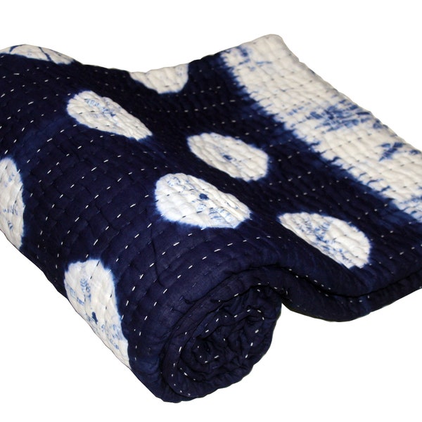 Blue - Shibori Tie-Dye Chanderi Silk Handloom Precut Fabric main image 0