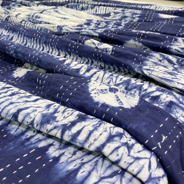Shibori Throw Blanket Etsy