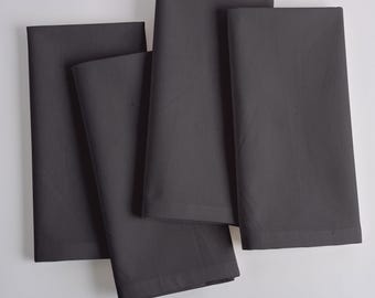 Gray Cotton Napkins, Minimalist Cloth Dinner Napkin, Reusable Washable Table Linen for Modern Dining And Special Occasions CKQ#CN06