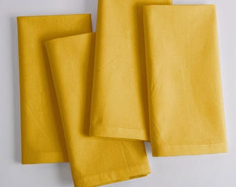 Solid Cotton Napkins, Set of 4 Eco-Friendly Everyday Use Cloth Reusable Dinner Table Napkin CKQ#CN02