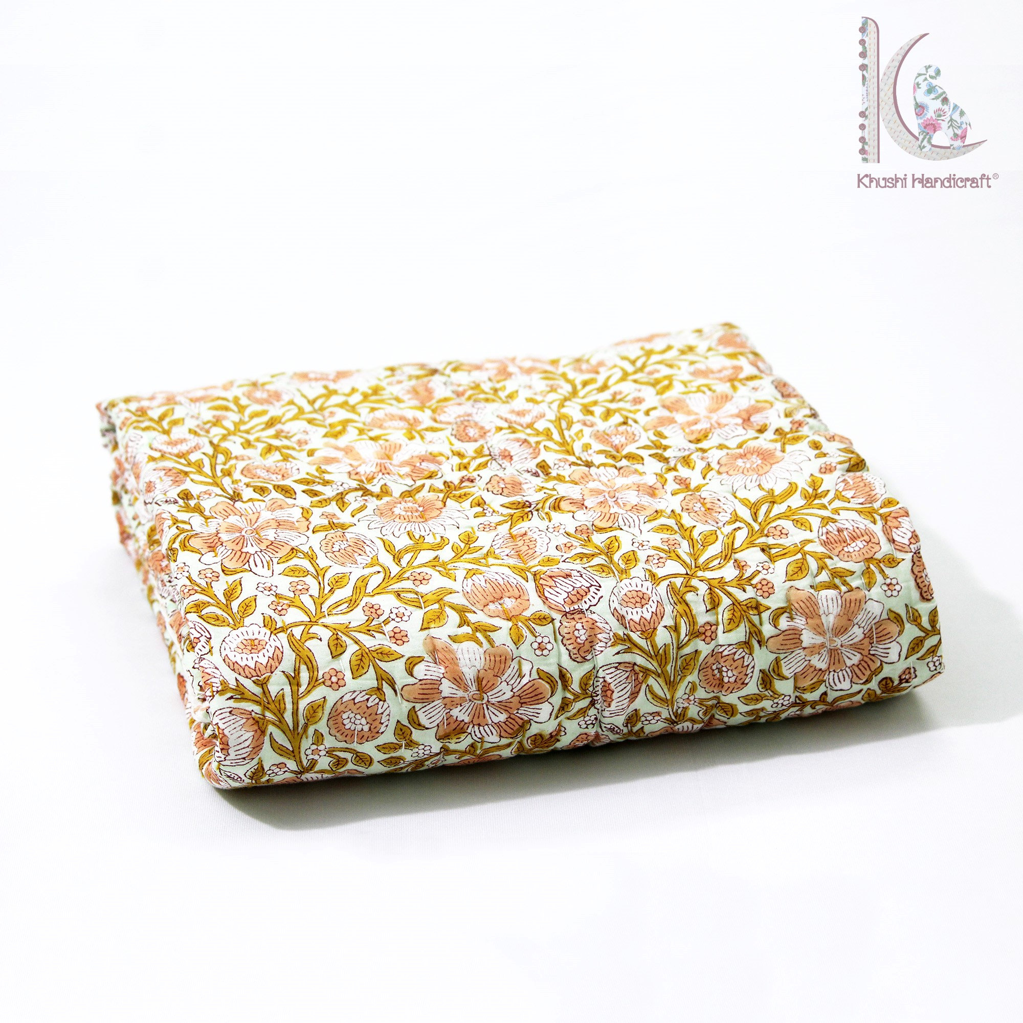 New Born Baby Blanket Hand Block Print Kantha Baby Quilt Sofy Etsy