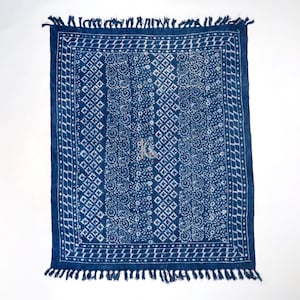 Mud Cloth Throw, Hand Block Printed Cotton Blanket, Rustic Home Decor, Sofa Couch Throw, Farmhouse Throw, Home Inspiration Handmade Throw